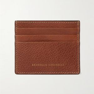 NWT Brunello Cucinelli- Full-Grain Leather Cardholder